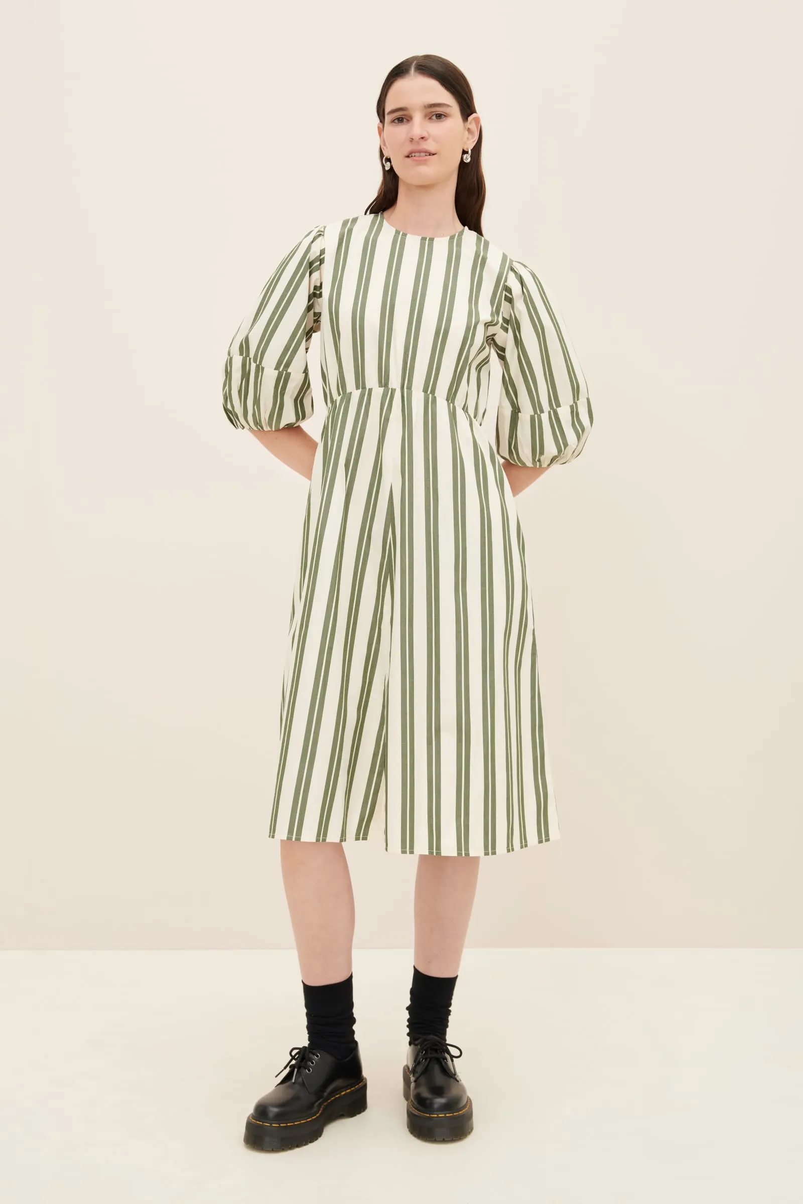 Joan Dress, Forest Stripe