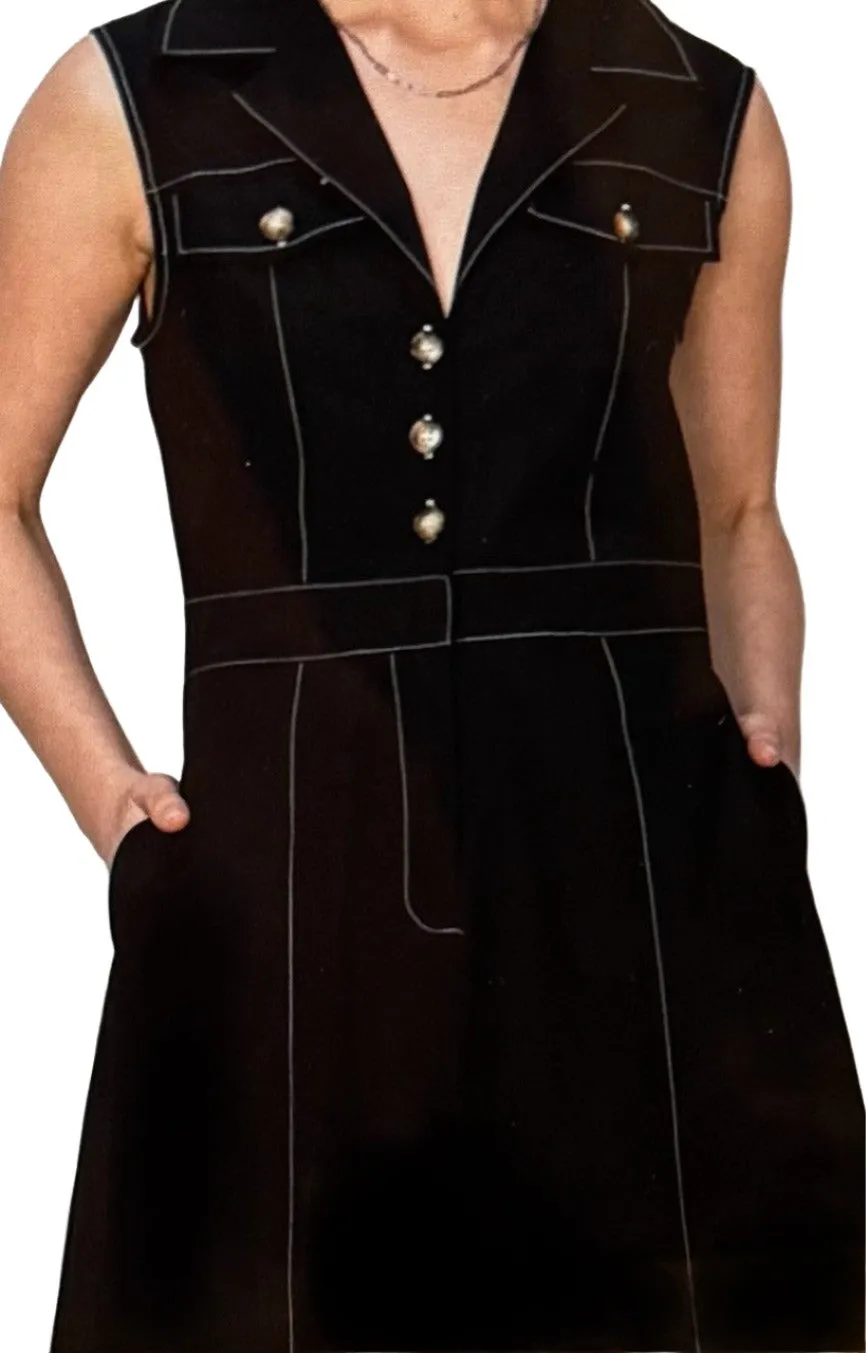 Junie Poplin Dress - Stretch Back - Office Ready Church Appropriate