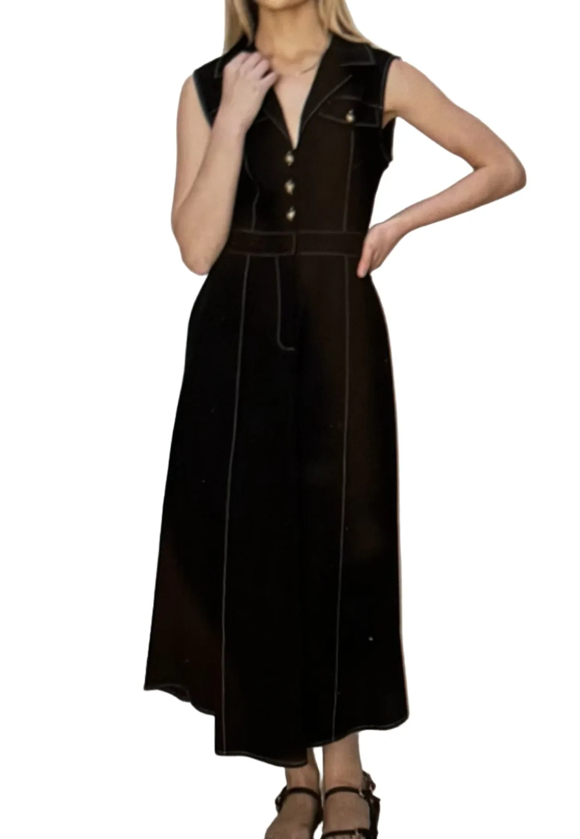 Junie Poplin Dress - Stretch Back - Office Ready Church Appropriate