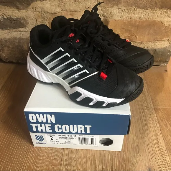 K-swiss Kids Tennis sneakers size 2 big shot brand new price firm