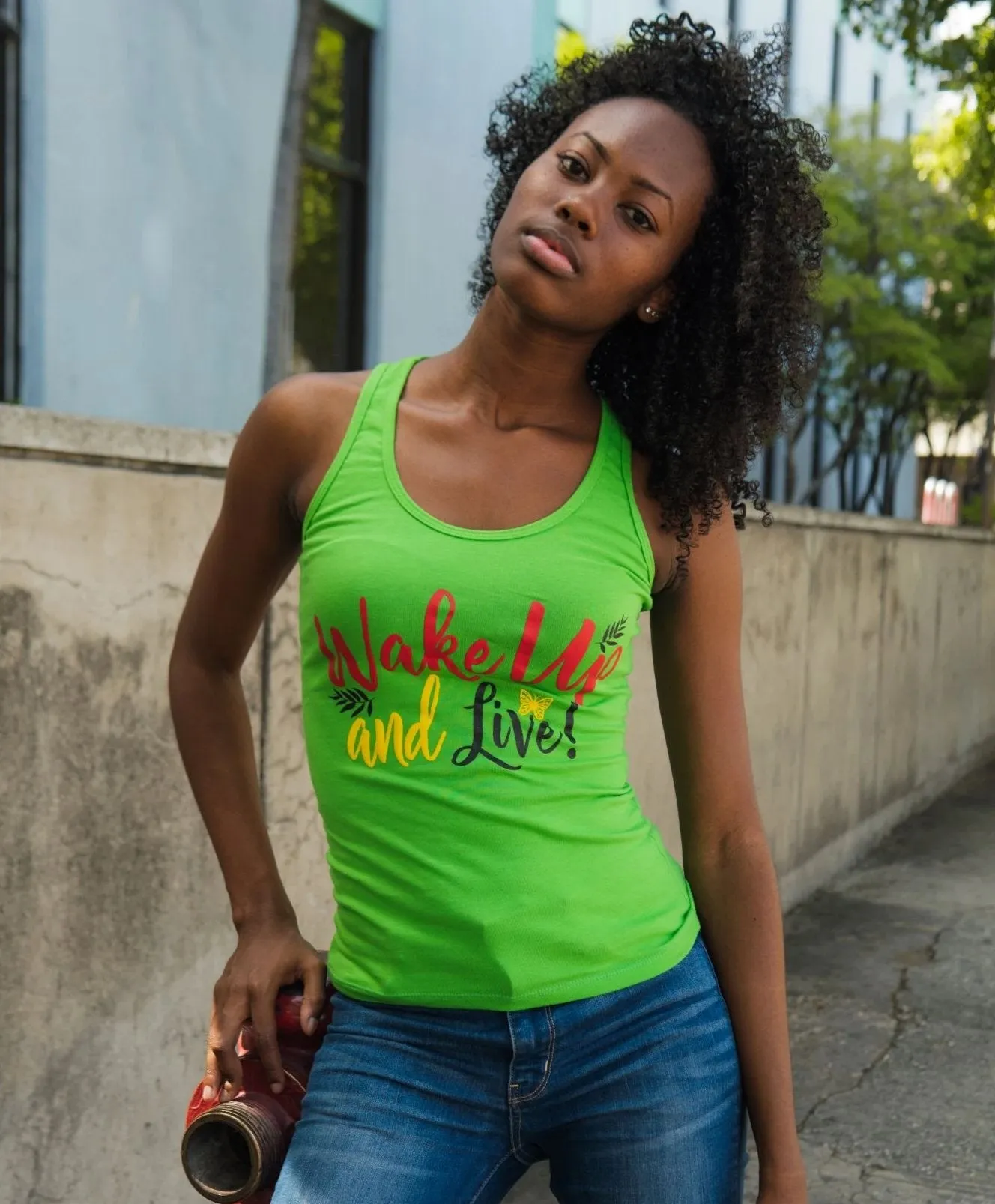 KAMILA MCDONALD - WAKE UP & LIVE - LADIES TANK