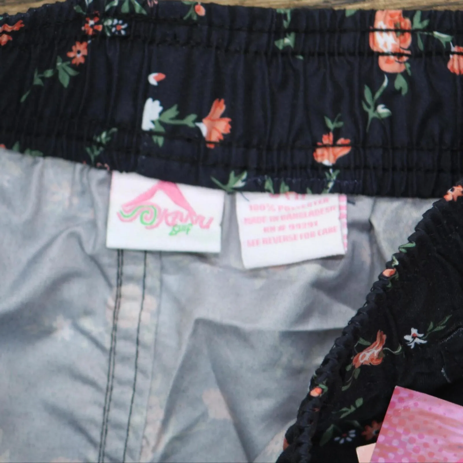 Kanu Surf Girls Standard Isabel UPF 50  Dry Beach Elastic Boardshort Black 7