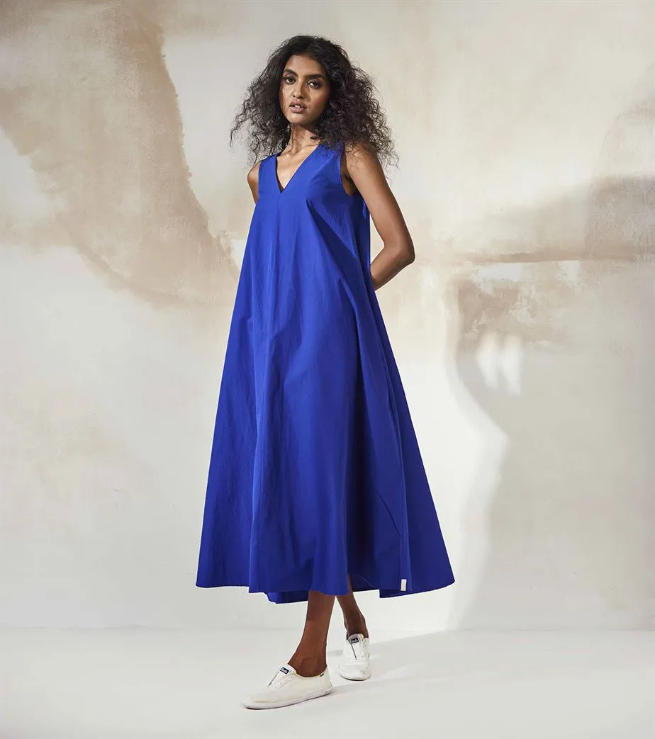 Khara Kapas  I  Honolulu Blue Brine Maxi Dress