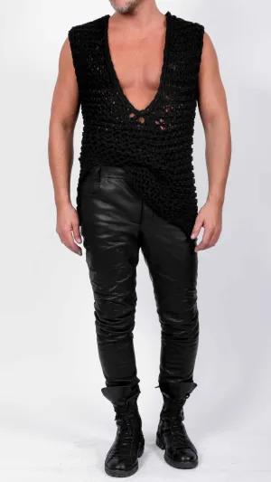 Knitted Sleeveless V-Neck Top