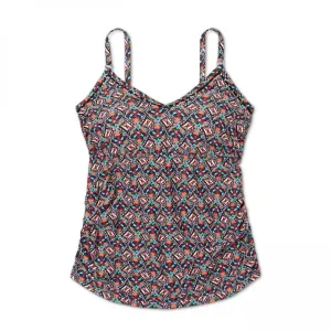 Kona Sol Women's Plus Size Trim Inset Tankini Top