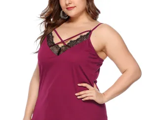 Lace Stitching Slim V-neck Camisole