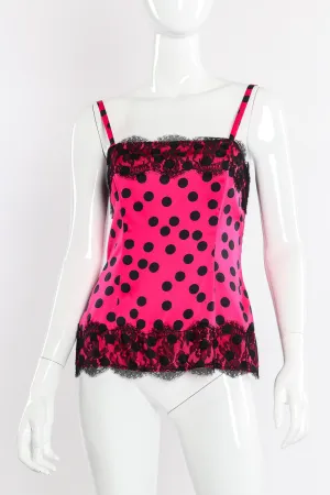 Lace Trim Dot Camisole