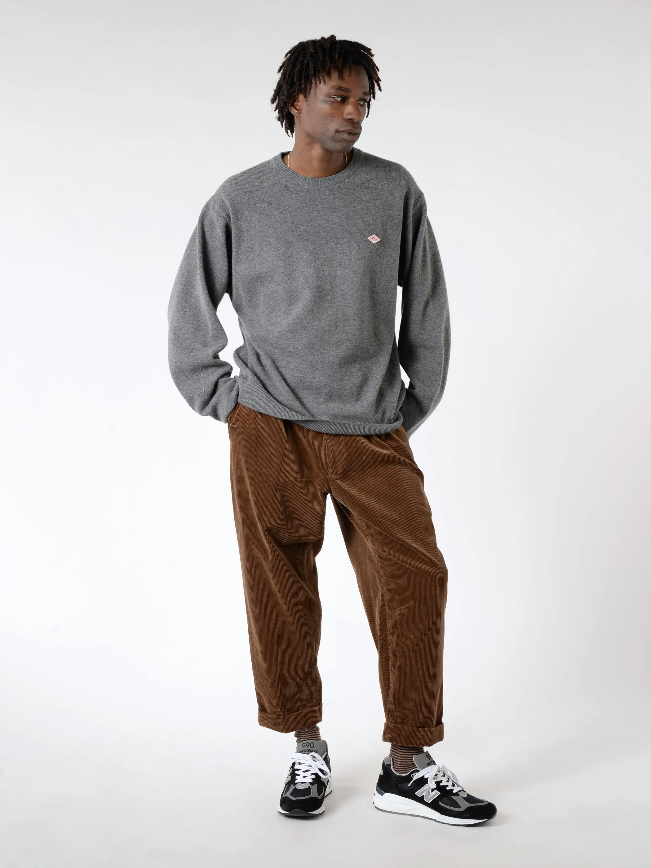 Lambswool Crew Neck Knit Pullover