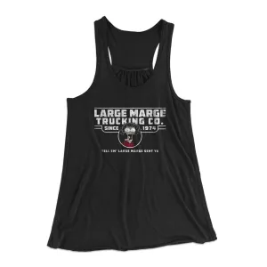 Large Marge Trucking Co Women's Flowey Racerback Tank Top