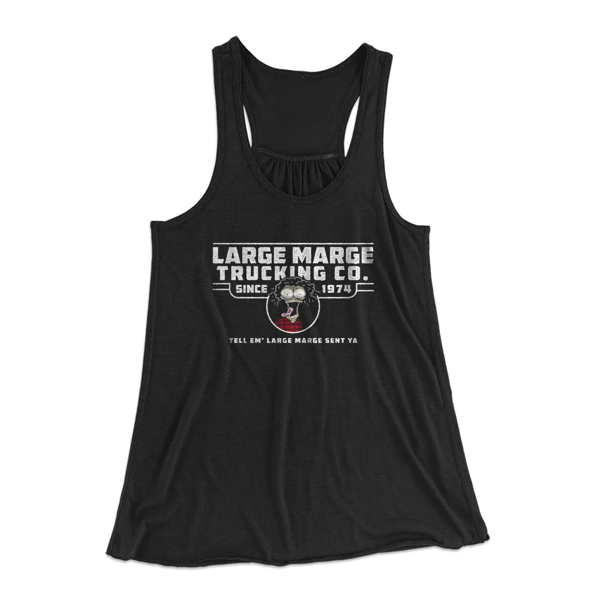 Large Marge Trucking Co Women's Flowey Racerback Tank Top