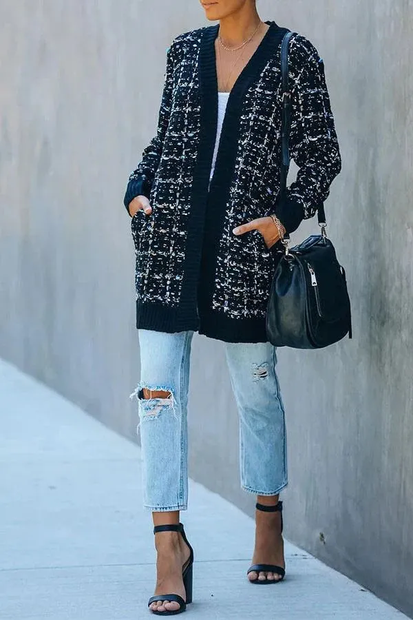 Large size cardigan jacket personality fashion color sweater