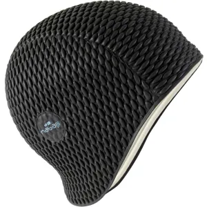 Latex waffle stitch swim cap - One size - Black