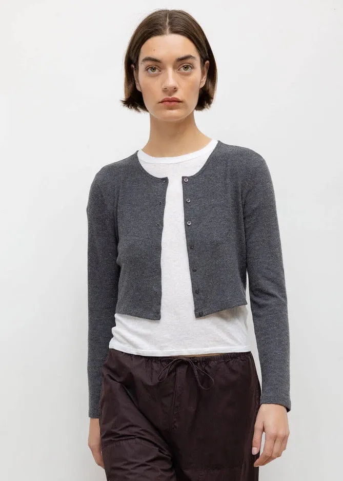 Lauren Crop Cardigan (Charcoal)
