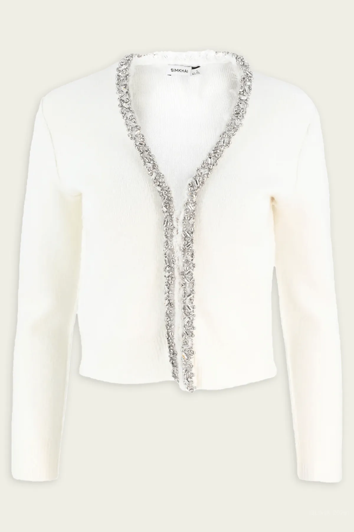 Leighton Boucle Cardigan in Ivory