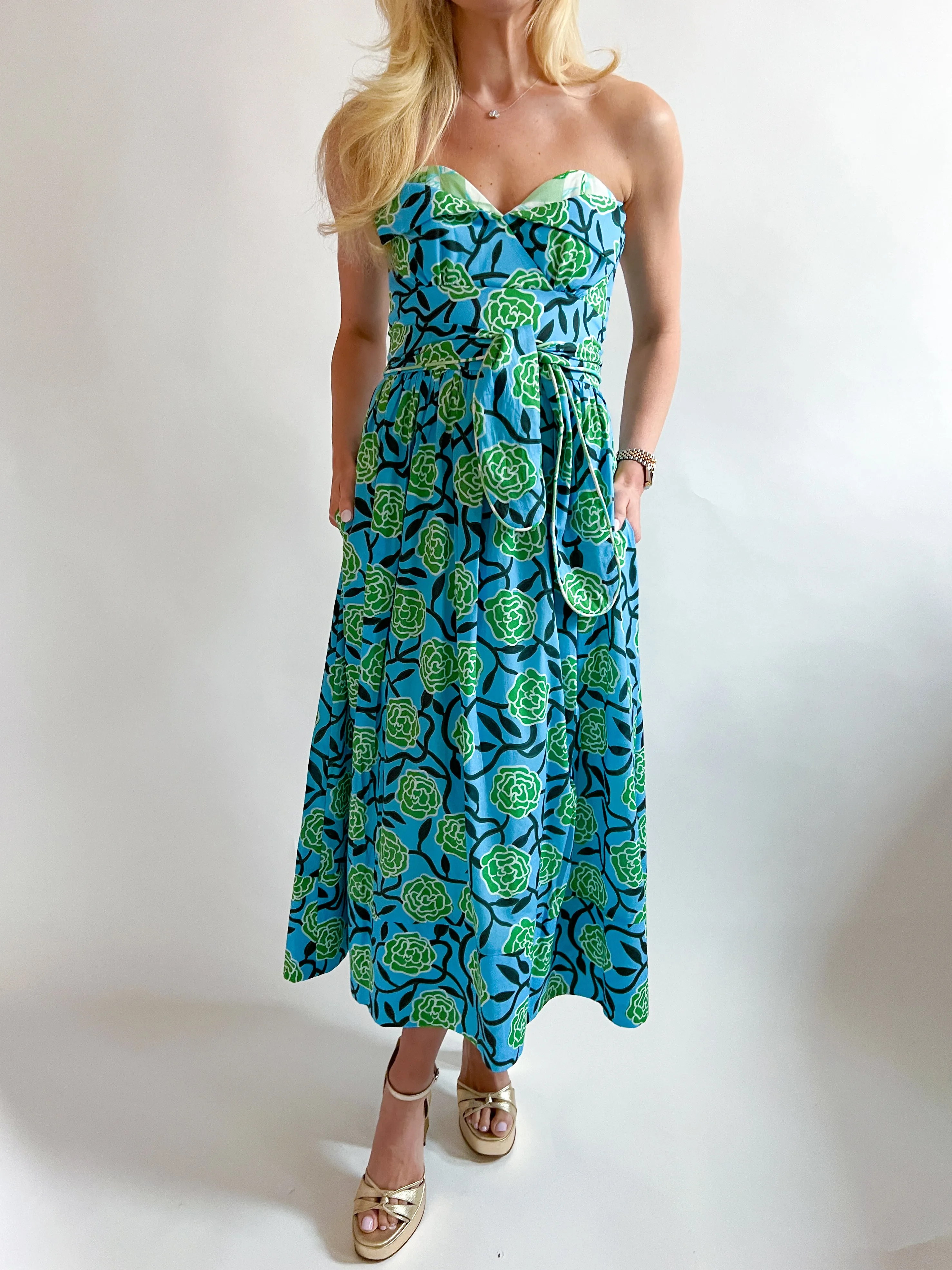 Lidia Strapless Midi Dress