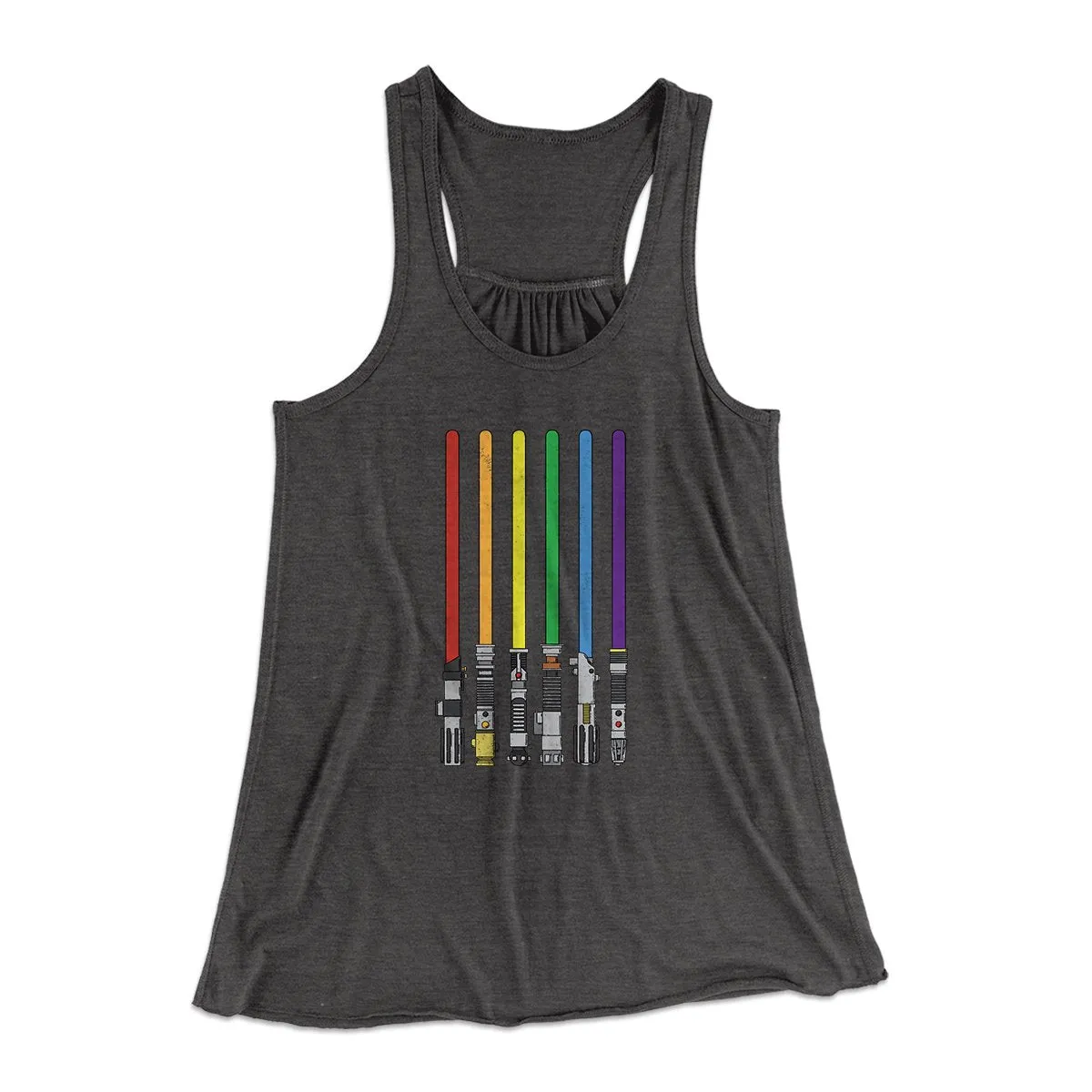 Lightsaber Color Rainbow Women's Flowey Tank Top
