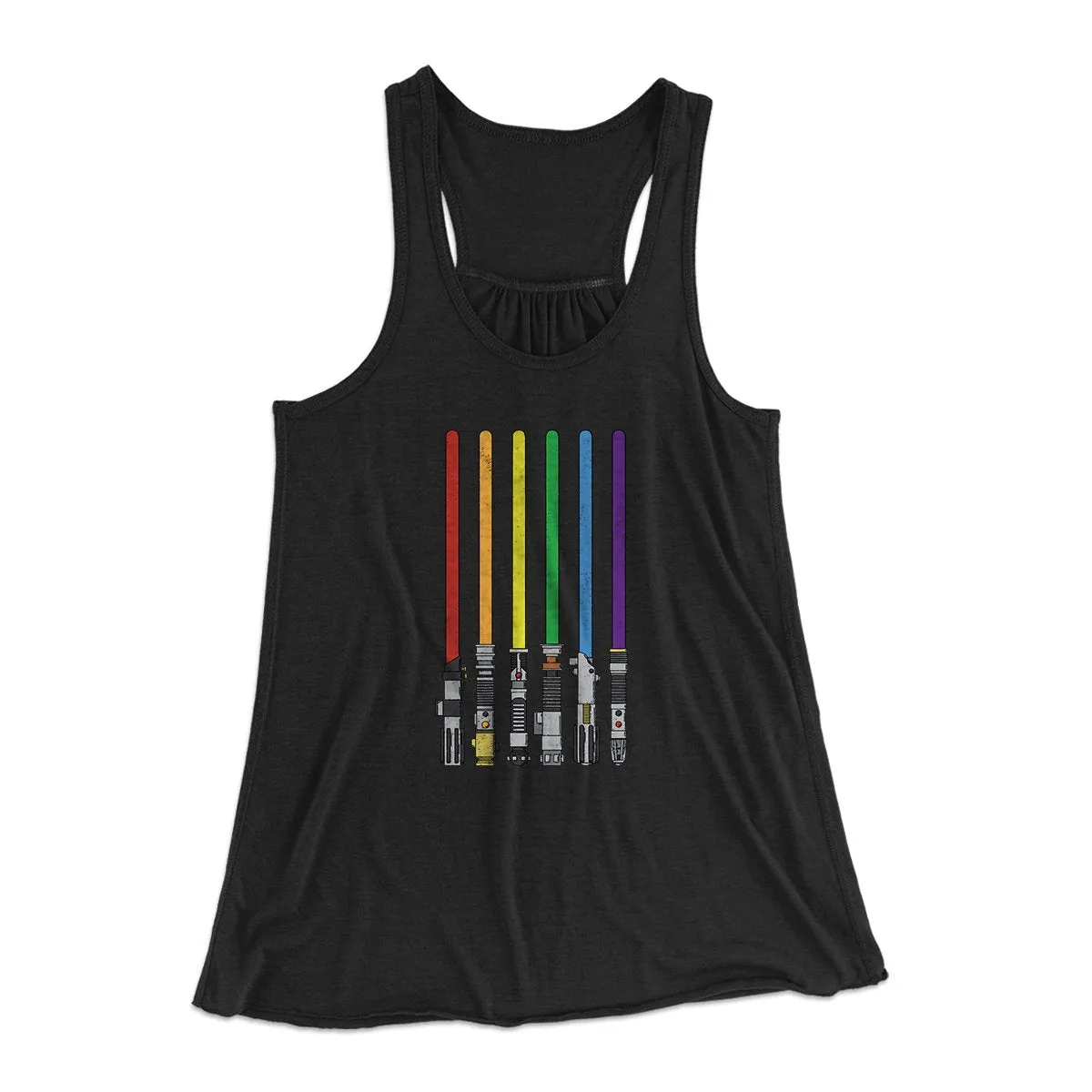 Lightsaber Color Rainbow Women's Flowey Tank Top