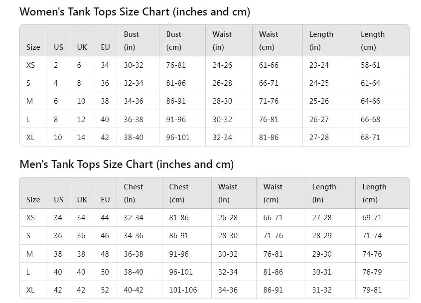 Lightweight cotton tank tops