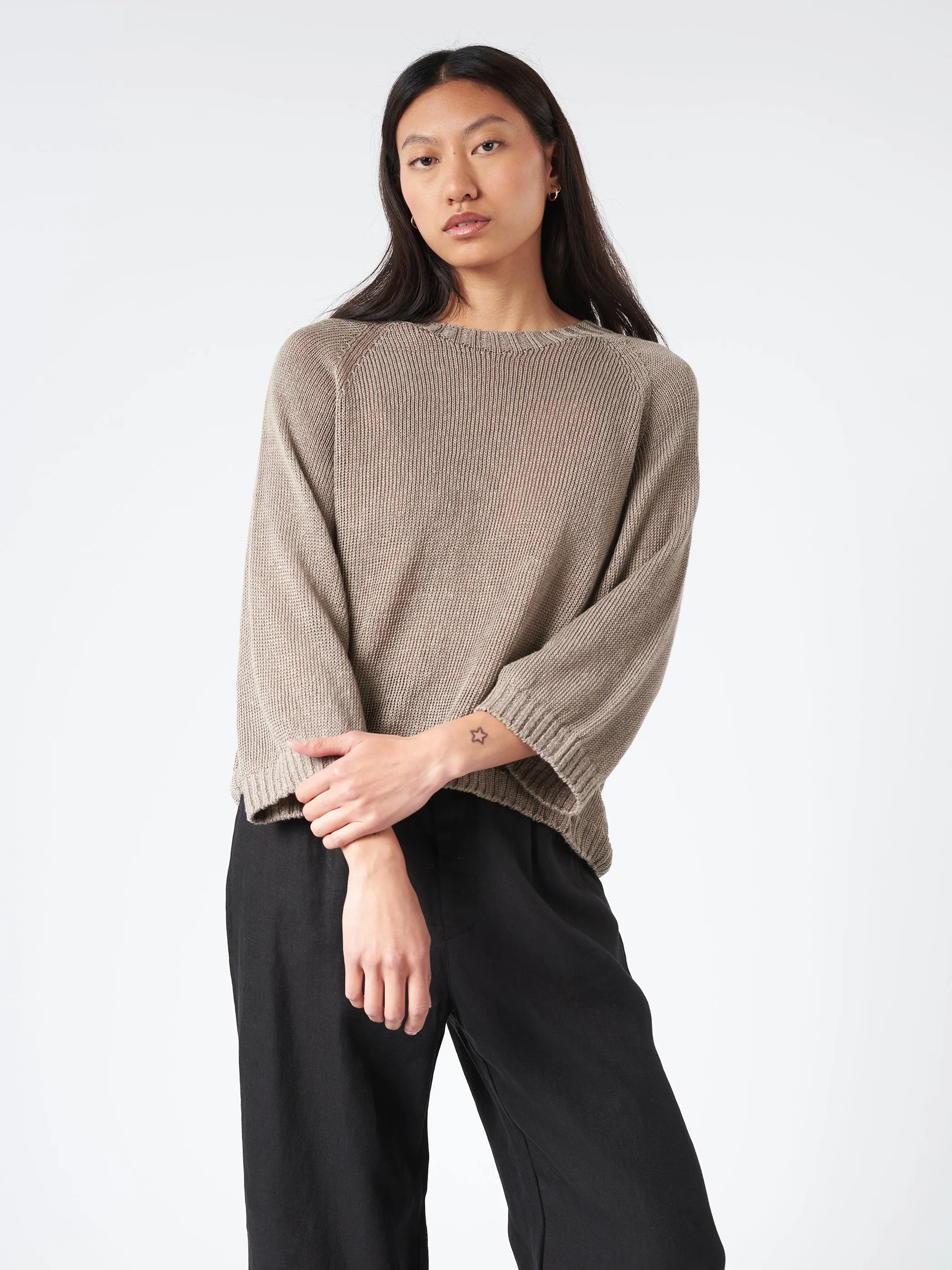 Linen Knit Pullover
