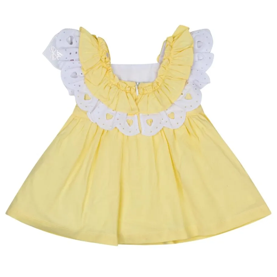 Little A Josephine Poplin Dress - Lemon Cake