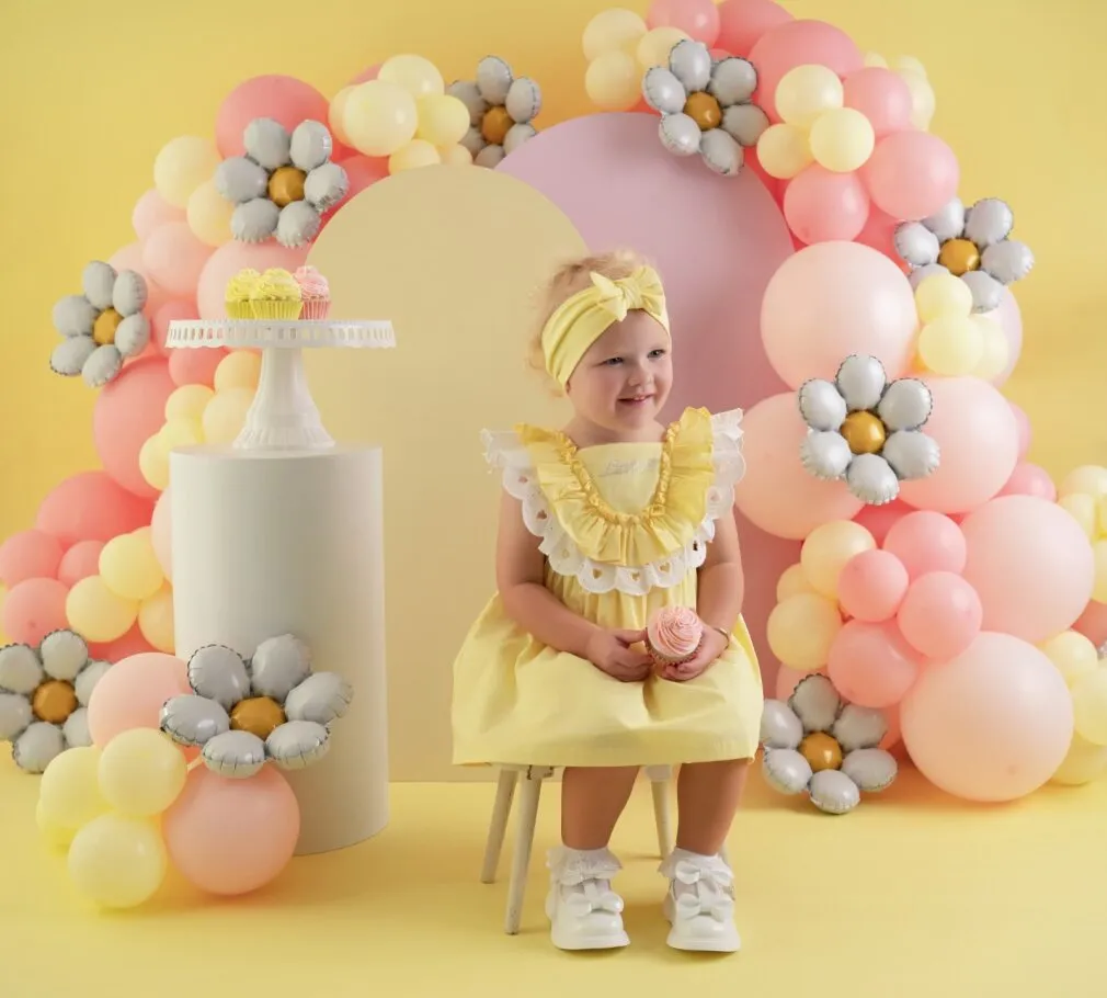 Little A Josephine Poplin Dress - Lemon Cake
