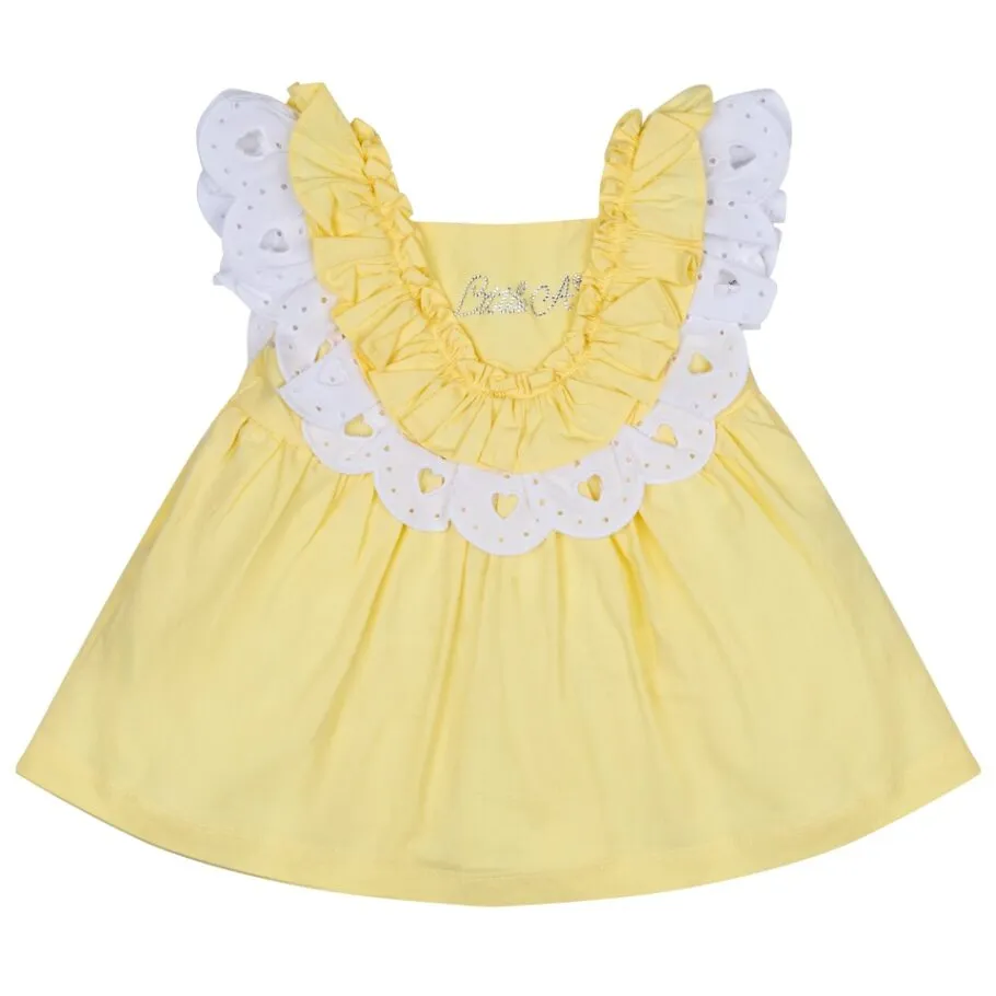 Little A Josephine Poplin Dress - Lemon Cake