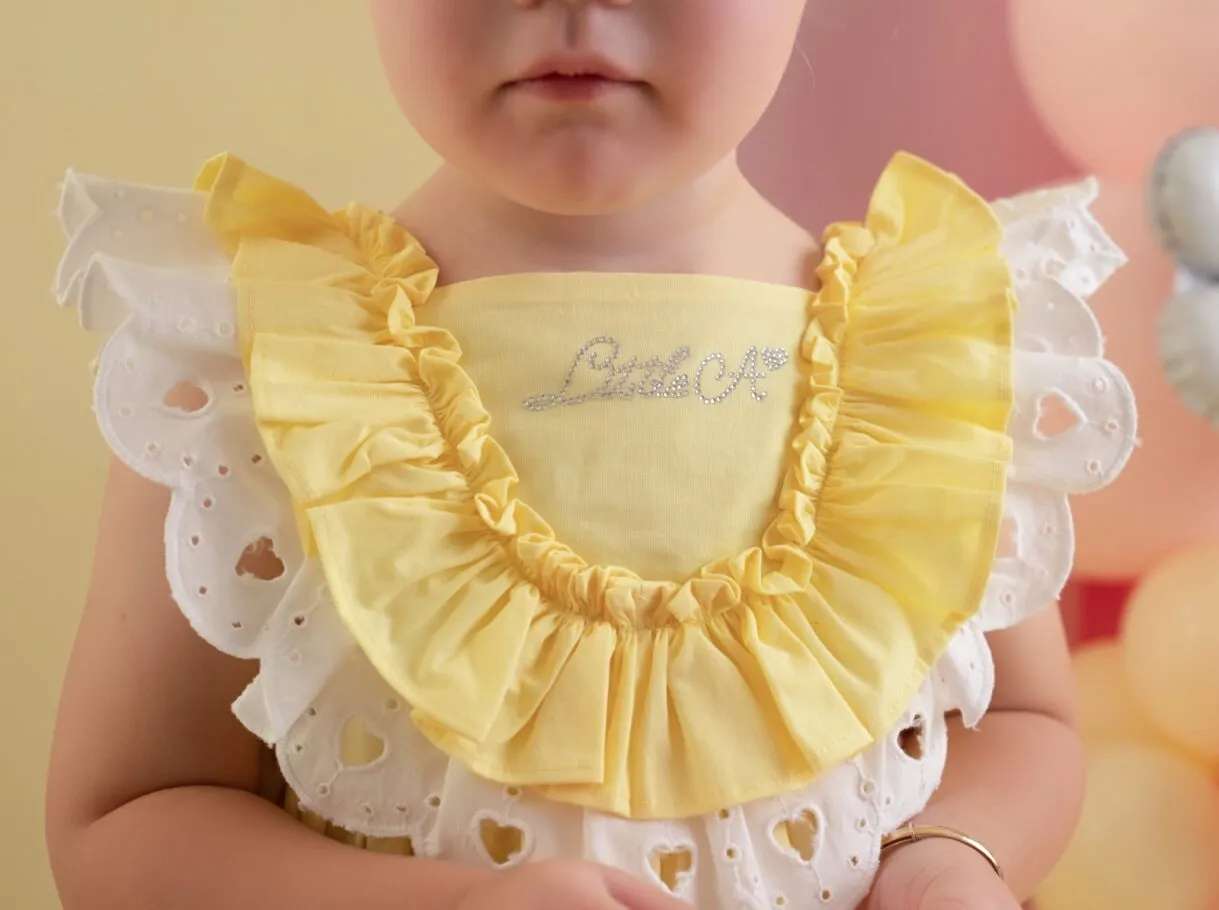 Little A Josephine Poplin Dress - Lemon Cake