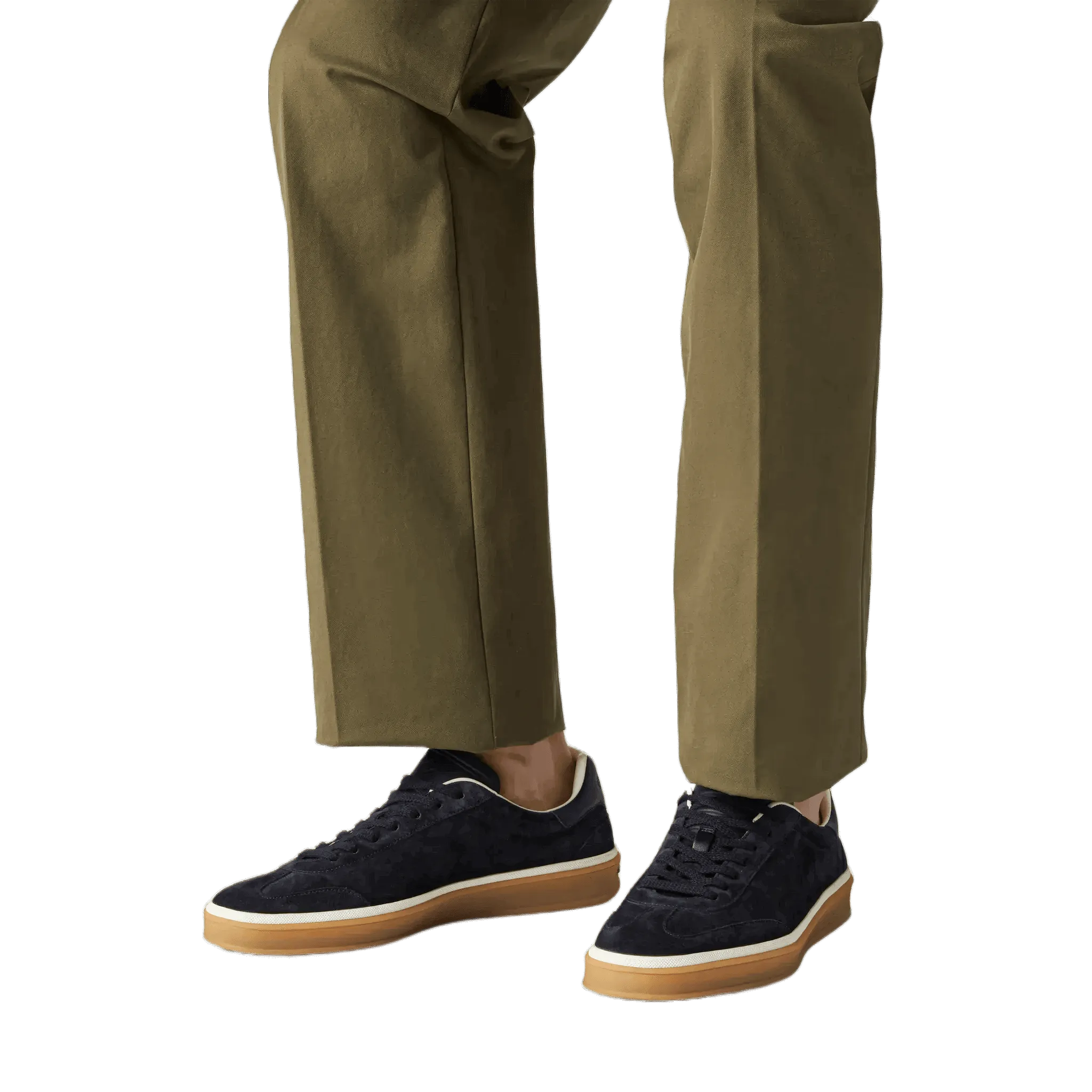 Loro Piana Men’s Tennis Walk Sneakers (Suede Calf Split)