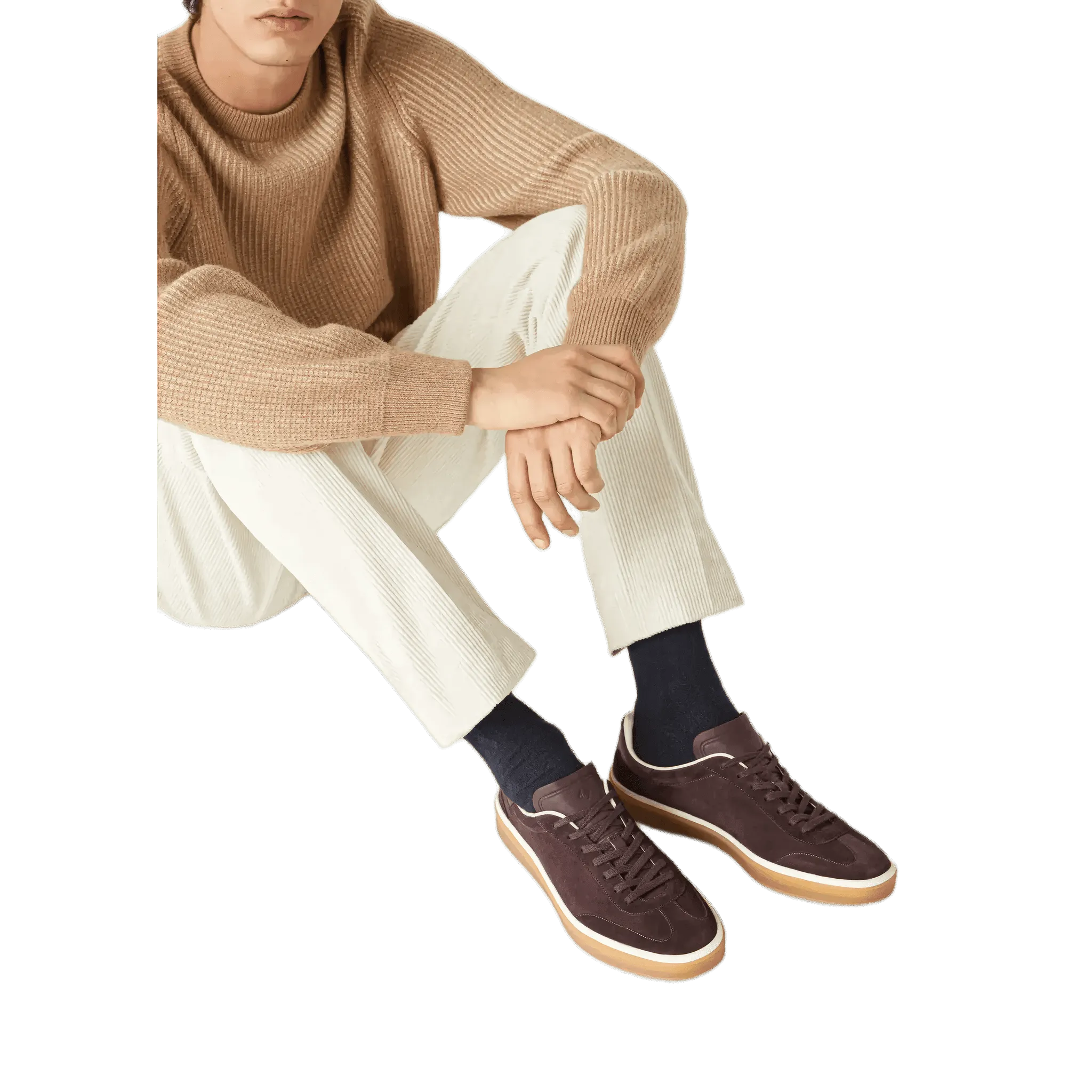 Loro Piana Men’s Tennis Walk Sneakers (Suede Calf Split)