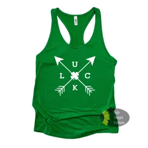 Lucky Clover Arrows St. Patrick's Day Women's Tank Top