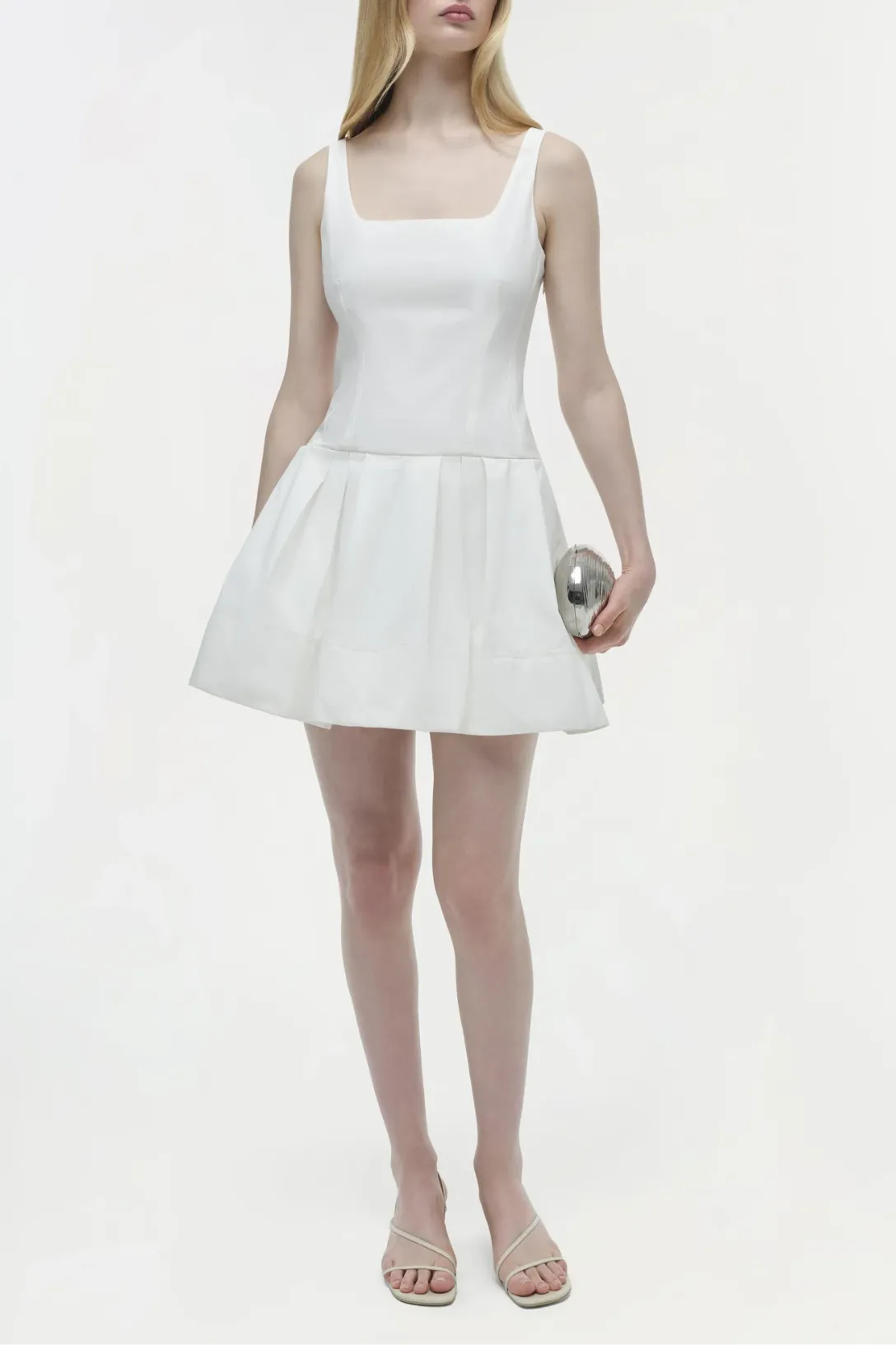 Lucy Cotton Mini Dress | White