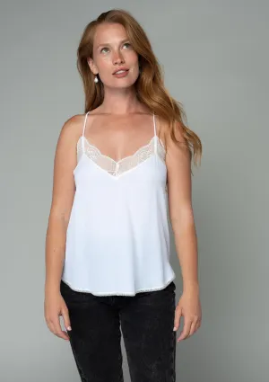 Lura Silky Lace Trim Camisole