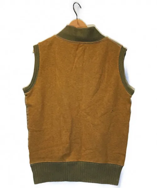 [M] Kapital Pullover One Button Vest Beige Green