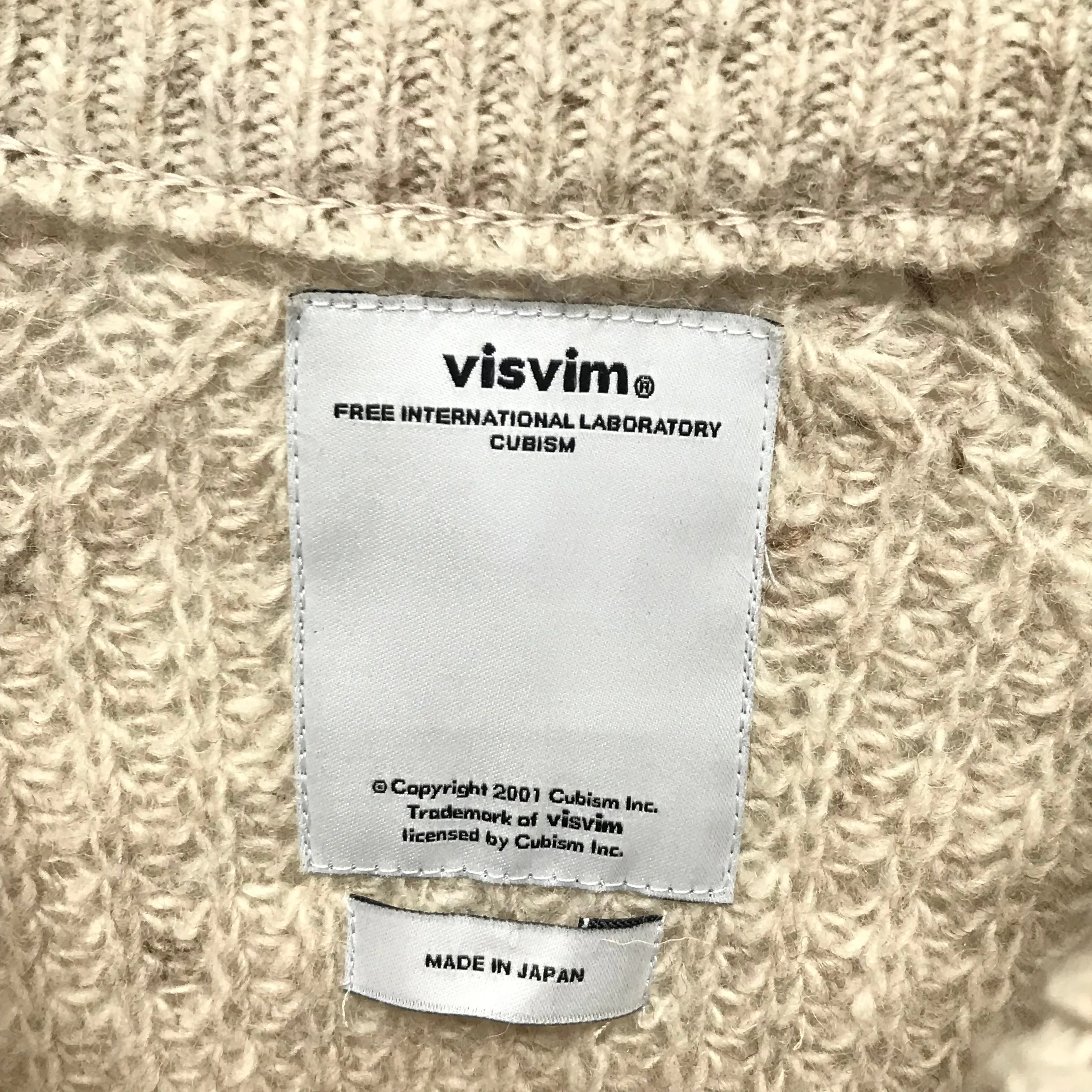 [M] Visvim Mock Neck Woven Sweater Wool Beige