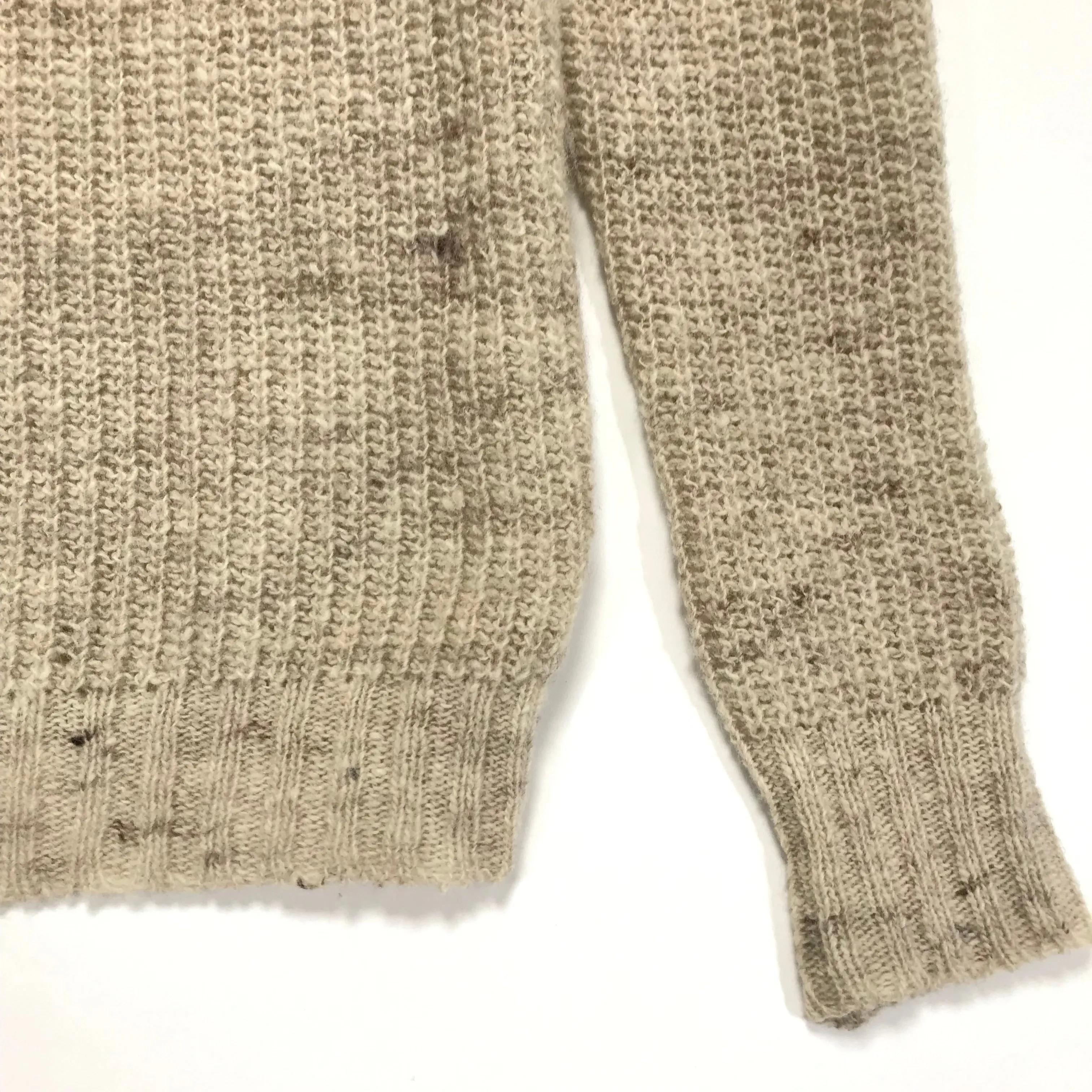 [M] Visvim Mock Neck Woven Sweater Wool Beige