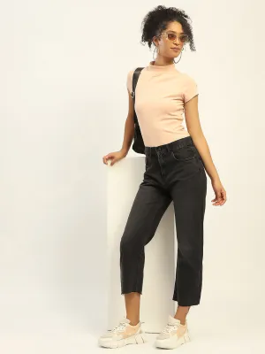 Madame Black Boyfriend Fit Cotton Denim