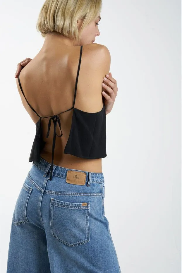 MANHATTEN JACQUARD CAMISOLE - ANTIQUE BLACK