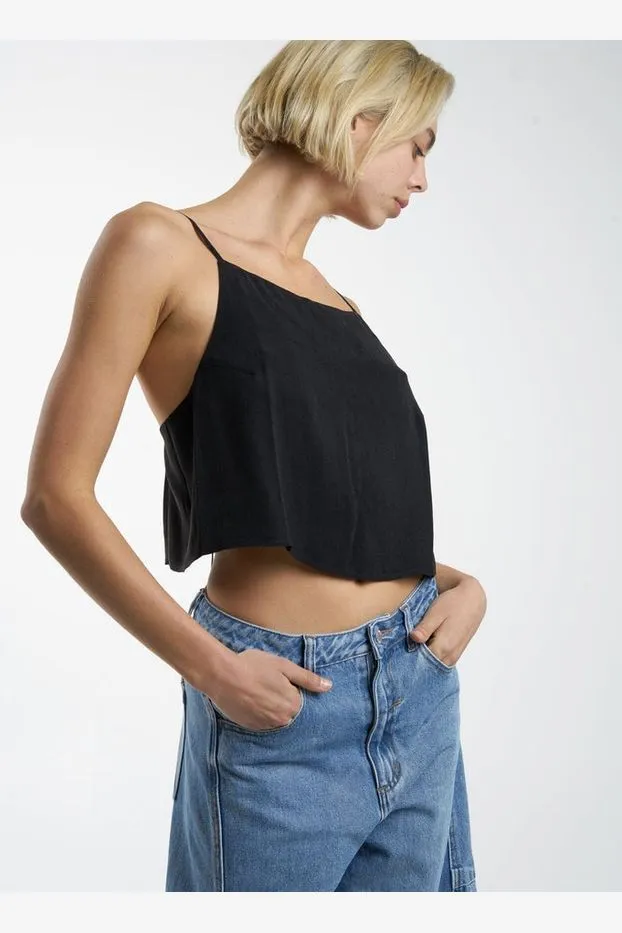 MANHATTEN JACQUARD CAMISOLE - ANTIQUE BLACK