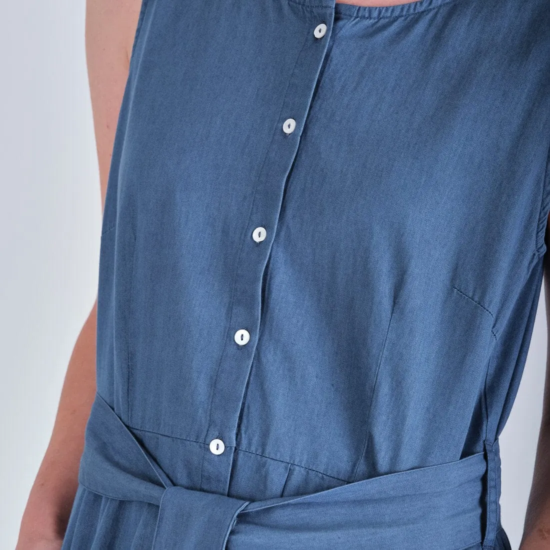 Margot Cotton Sleeveless Dress | Denim