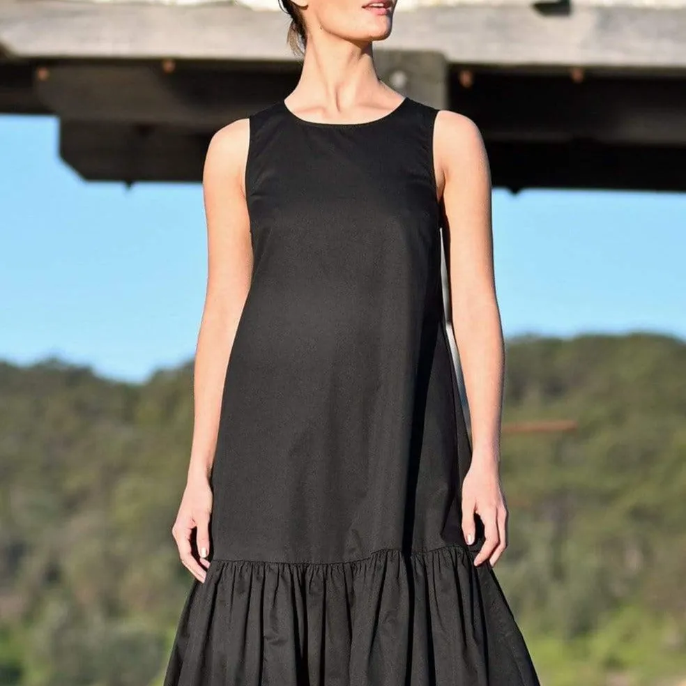 Margot Sleeveless Wide Ruffle Dress