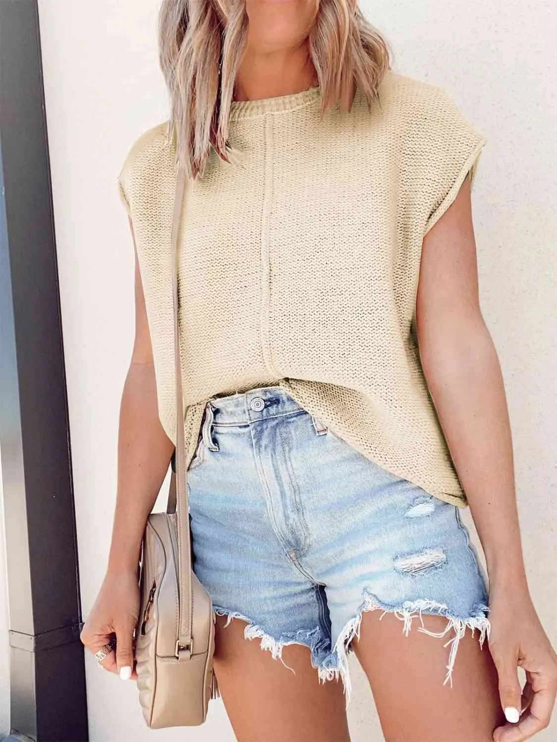 Marina Cap Sleeve Sweater Vest
