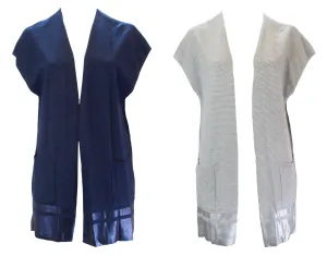 MARINA RINALDI Women's Mantegna Cap Sleeve Cardigan $340 NWT