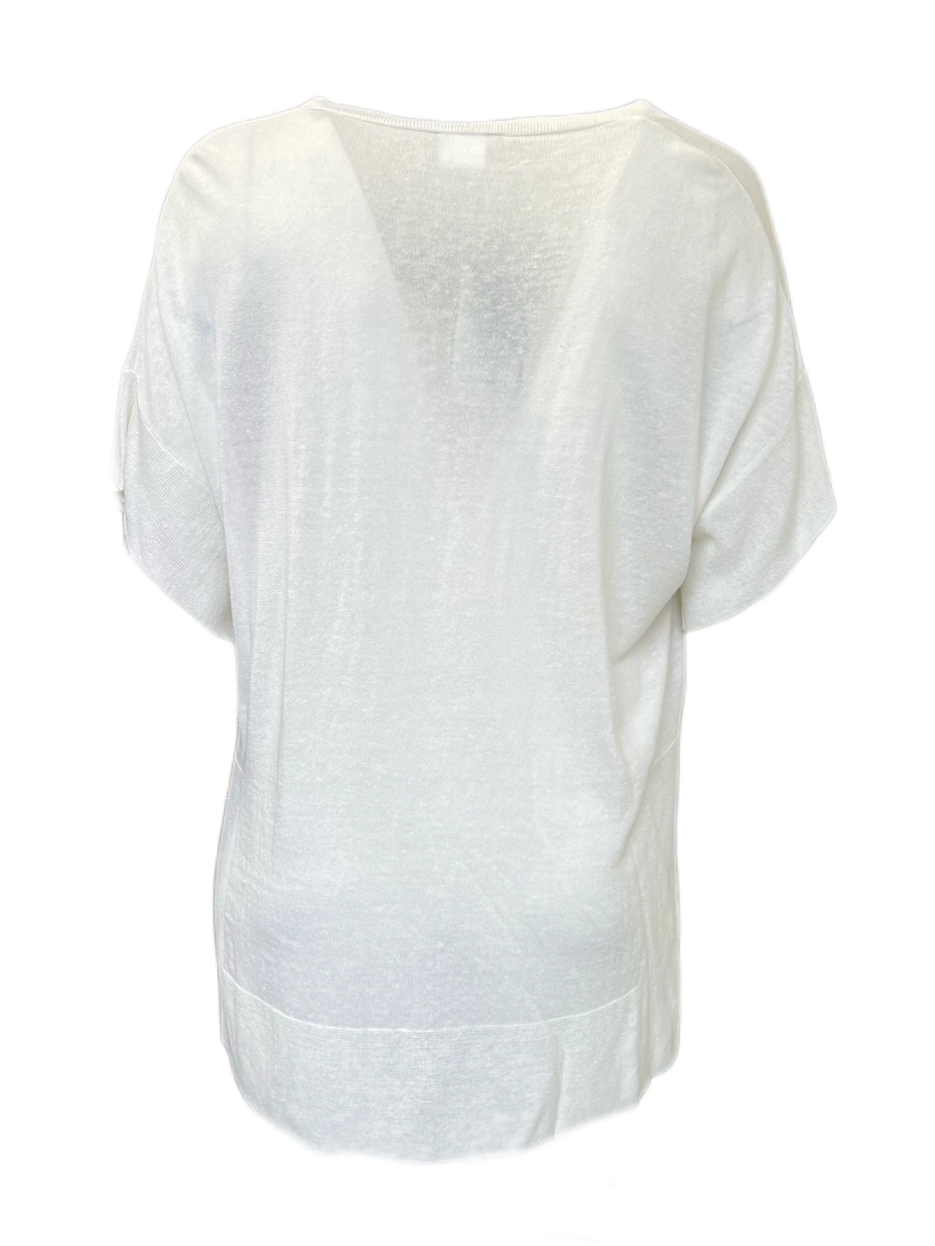 Marina Rinaldi Women's White Medioevo Button Front Cardigan NWT