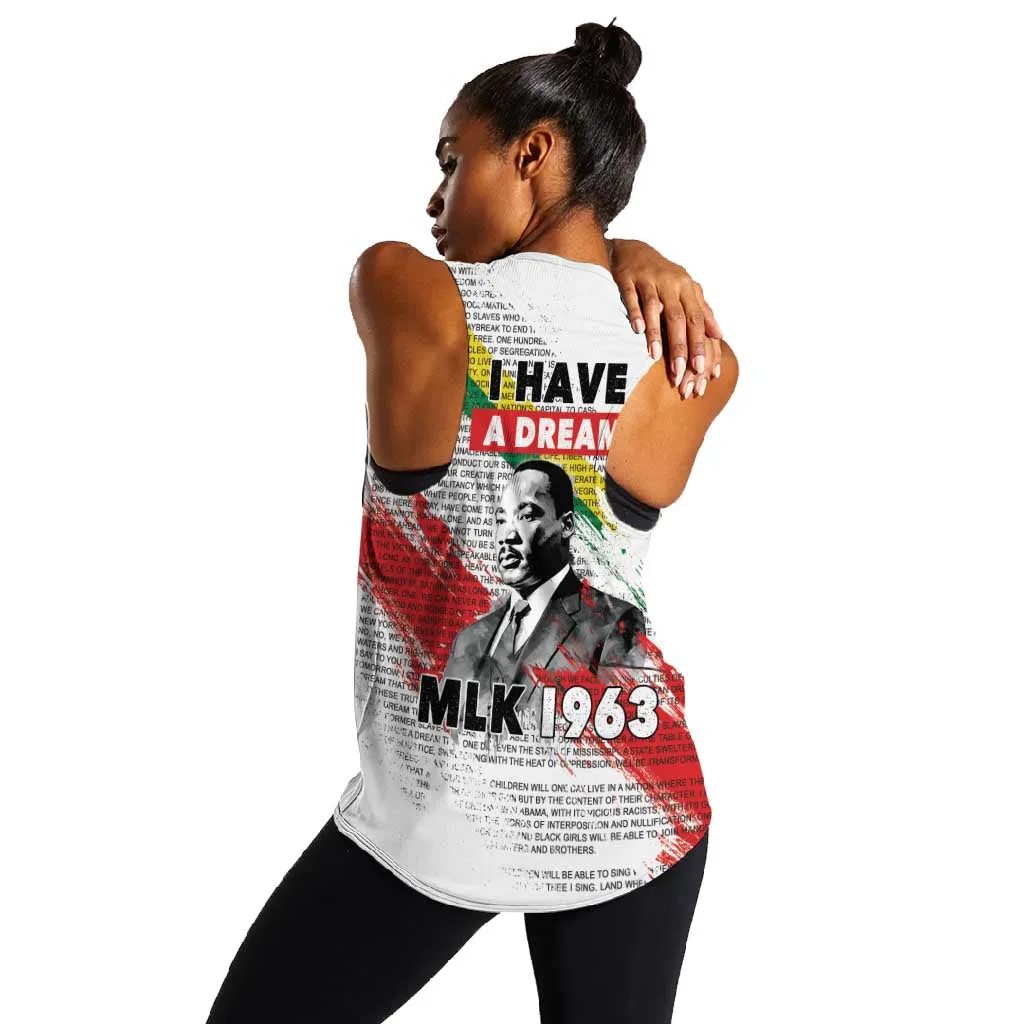 Martin Luther King Women Racerback Tank Honoring The Legacy White Version LT05