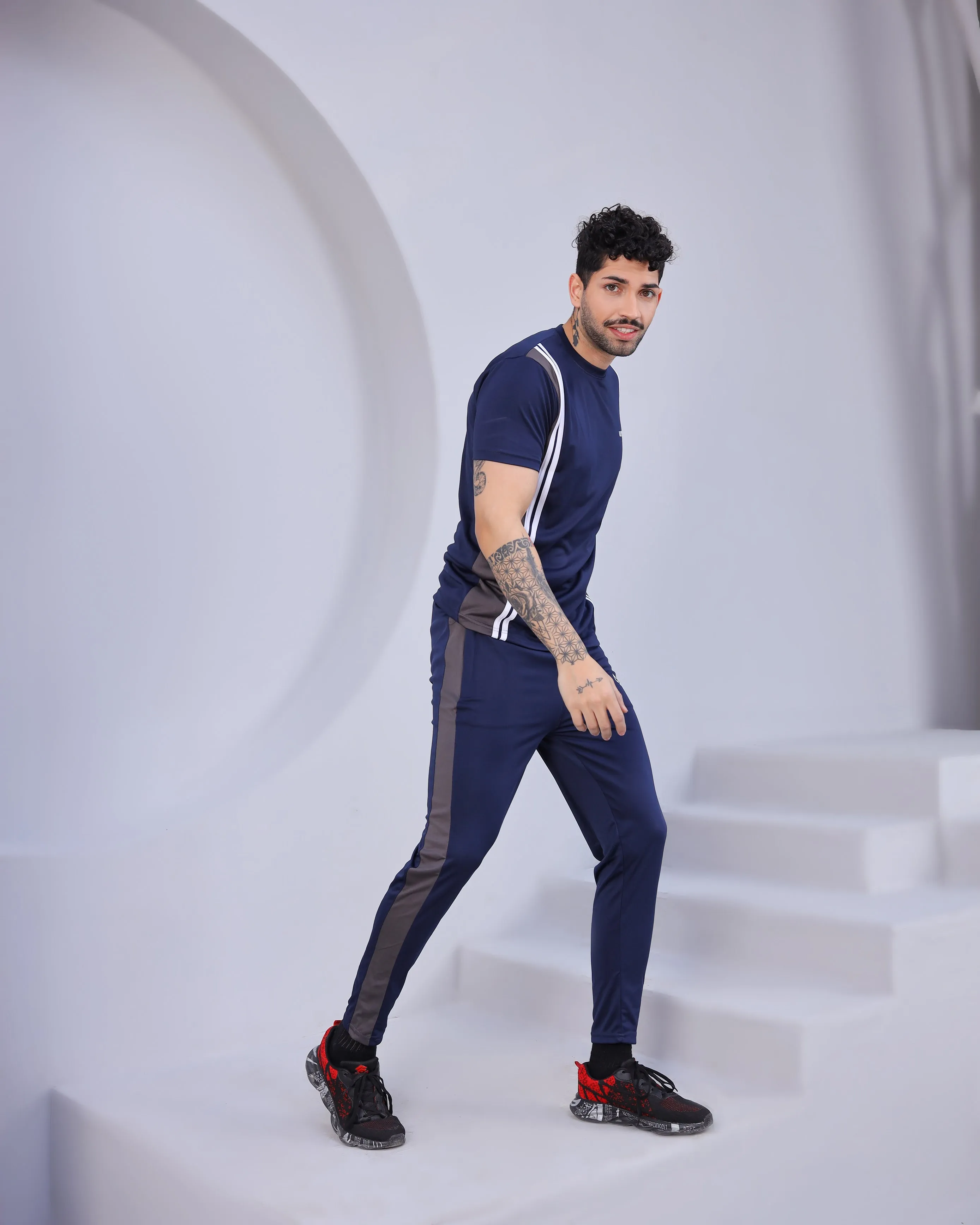 Master Stroke - Blue/Charcoal - Dri-Fit