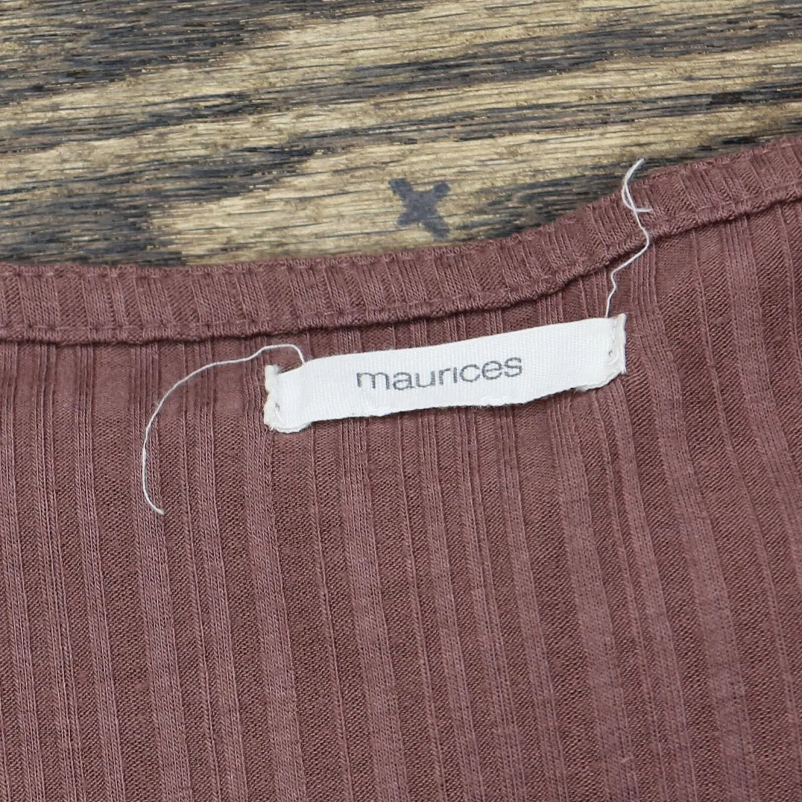 Maurices Womens Knit Spaghetti Strap Tank Top Brown See Measurements
