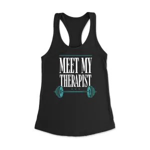 Meet my therapist Racerback Tank Top
