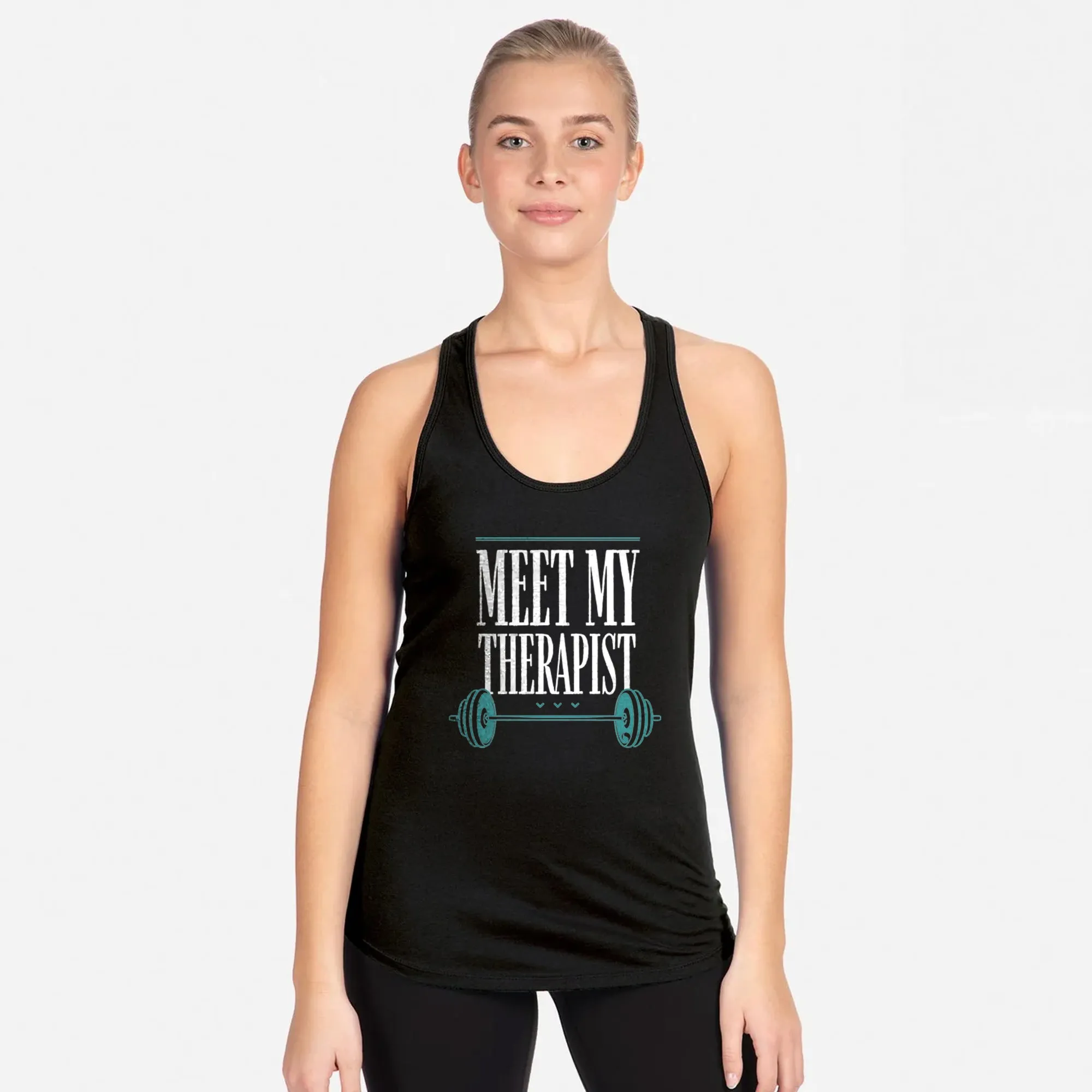 Meet my therapist Racerback Tank Top