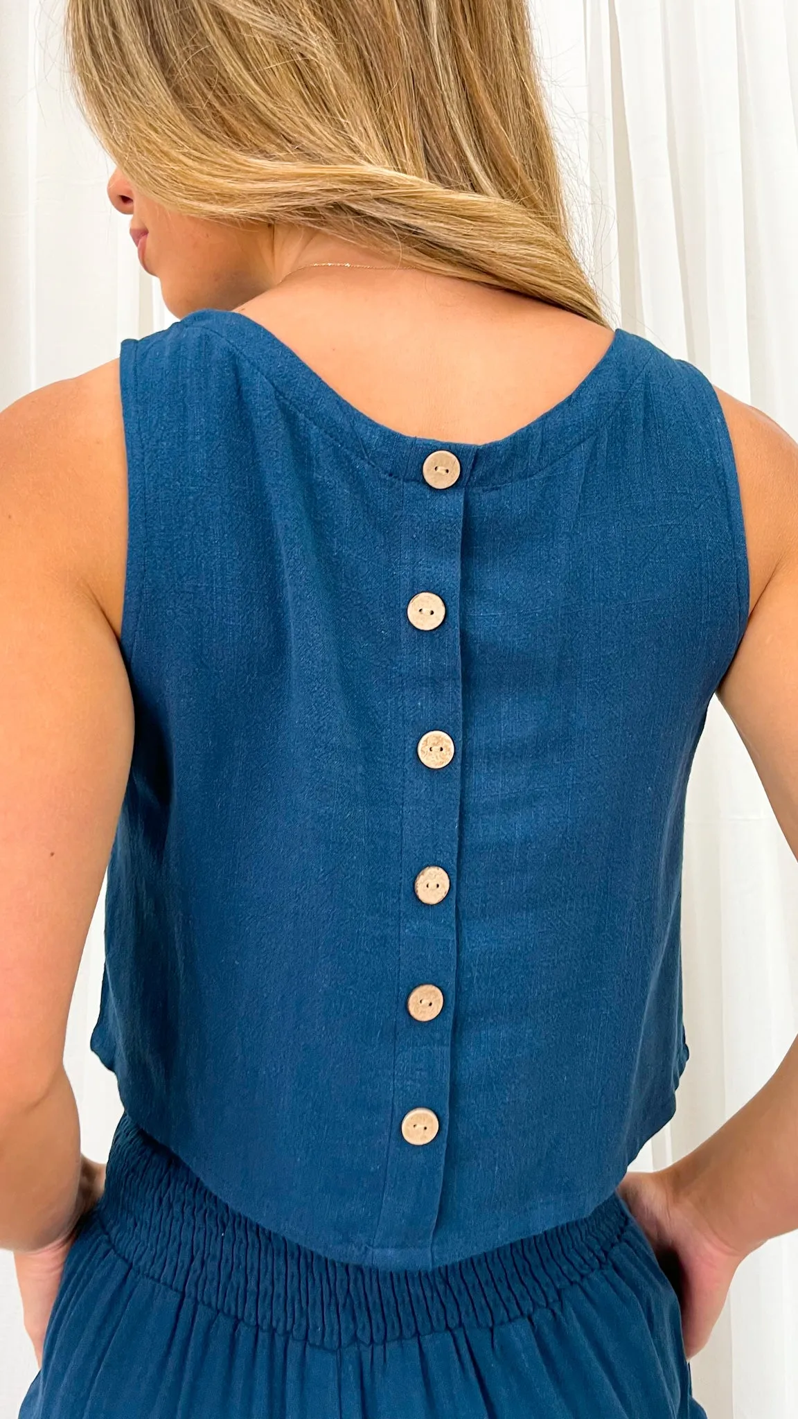 MEMPHIS TOP - NAVY