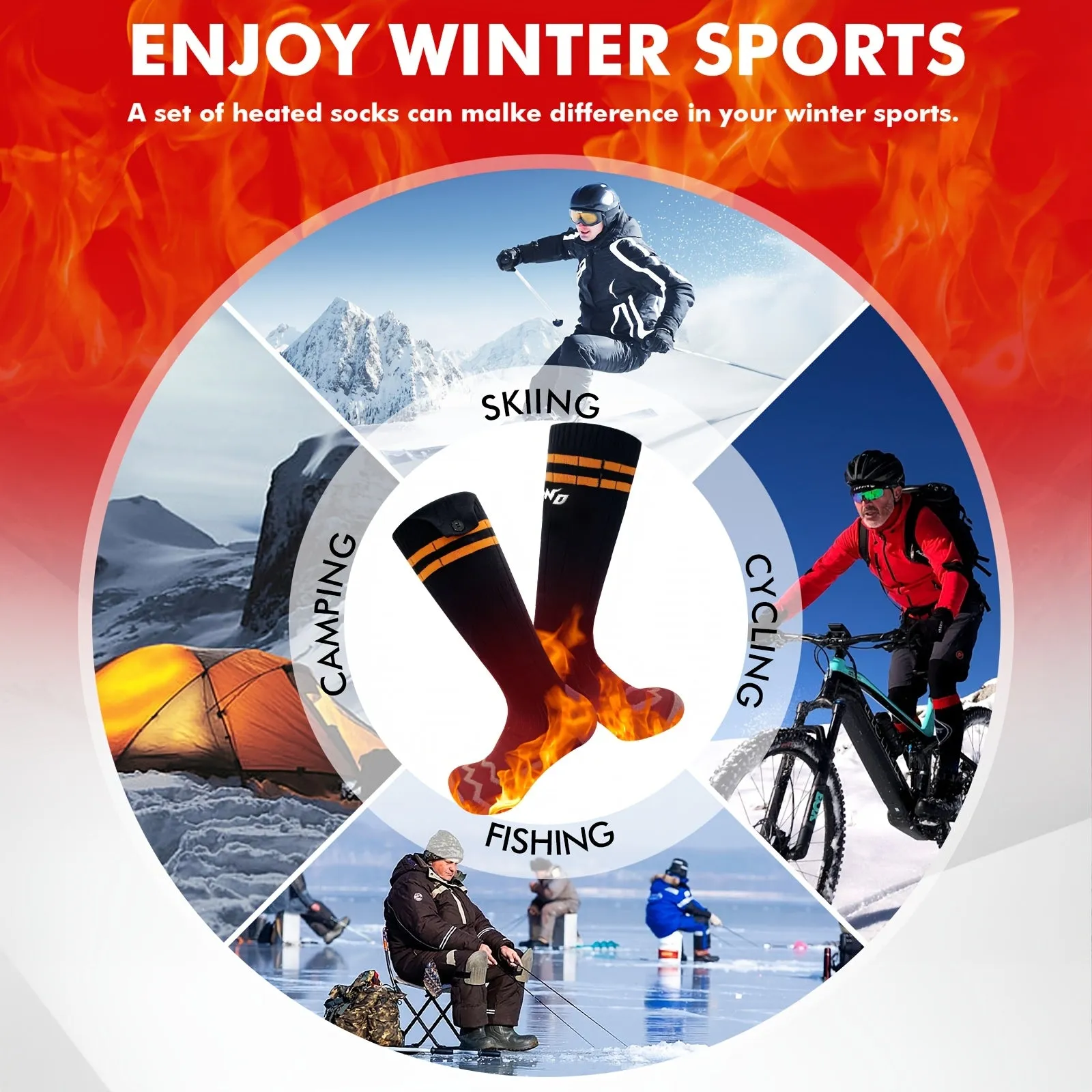 Men'S And Women'S Heated Socks,